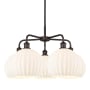 Innovations Lighting White Venetian 5 Light 28" Wide Chandelier Oil Rubbed Bronze / White Venetian