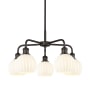 Innovations Lighting White Venetian 5 Light 24" Wide Chandelier Oil Rubbed Bronze / White Venetian
