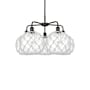 Innovations Lighting Farmhouse Rope 5 Light 29" Wide Chandelier Oil Rubbed Bronze / Clear Glass with White Rope