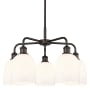 Innovations Lighting Bella 5 Light 24" Wide Chandelier Oil Rubbed Bronze / Gloss White
