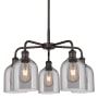 Innovations Lighting Bella 5 Light 24" Wide Chandelier Oil Rubbed Bronze / Light Smoke