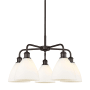 Innovations Lighting Bristol Glass 5 Light 26" Wide Chandelier Oil Rubbed Bronze / Matte White