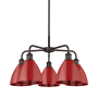 Innovations Lighting Ballston Dome 5 Light 26" Wide Chandelier Oil Rubbed Bronze / Red