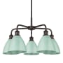 Innovations Lighting Ballston Dome 5 Light 26" Wide Chandelier Oil Rubbed Bronze / Seafoam