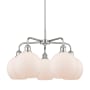 Innovations Lighting Athens 5 Light 26" Wide Chandelier Polished Chrome / Matte White