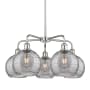 Innovations Lighting Athens Deco Swirl 5 Light 26" Wide Chandelier Polished Chrome / Light Smoke Deco Swirl