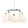 Innovations Lighting White Venetian 5 Light 28" Wide Chandelier Polished Chrome / White Venetian