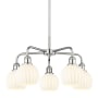 Innovations Lighting White Venetian 5 Light 24" Wide Chandelier Polished Chrome / White Venetian