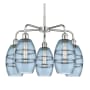 Innovations Lighting Vaz 5 Light 24" Wide Chandelier Polished Chrome / Blue