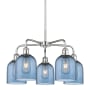 Innovations Lighting Bella 5 Light 24" Wide Chandelier Polished Chrome / Princess Blue