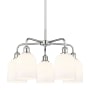 Innovations Lighting Bella 5 Light 24" Wide Chandelier Polished Chrome / Gloss White