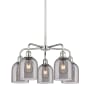 Innovations Lighting Bella 5 Light 24" Wide Chandelier Polished Chrome / Light Smoke