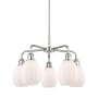Innovations Lighting Eaton 5 Light 24" Wide Chandelier Polished Chrome / Matte White