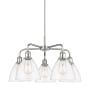 Innovations Lighting Bristol Glass 5 Light 26" Wide Chandelier Polished Chrome / Clear