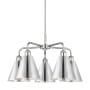 Innovations Lighting Ballston Cone 5 Light 26" Wide Chandelier Polished Chrome