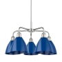Innovations Lighting Ballston Dome 5 Light 26" Wide Chandelier Polished Chrome / Blue