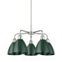 Innovations Lighting Ballston Dome 5 Light 26" Wide Chandelier Polished Chrome / Green