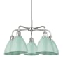 Innovations Lighting Ballston Dome 5 Light 26" Wide Chandelier Polished Chrome / Seafoam