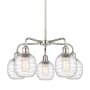 Innovations Lighting Belfast 5 Light 24" Wide Chandelier Polished Nickel / Deco Swirl