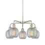 Innovations Lighting Belfast 5 Light 24" Wide Chandelier Polished Nickel / Clear Crackle