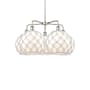Innovations Lighting Farmhouse Rope 5 Light 29" Wide Chandelier Polished Nickel / White Glass with White Rope