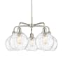 Innovations Lighting Athens Water Glass 5 Light 26" Wide Chandelier Polished Nickel / Clear Water Glass