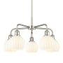 Innovations Lighting White Venetian 5 Light 24" Wide Chandelier Polished Nickel / White Venetian
