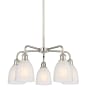 Innovations Lighting Brookfield 5 Light 24" Wide Chandelier Polished Nickel / White