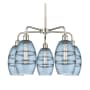 Innovations Lighting Vaz 5 Light 24" Wide Chandelier Polished Nickel / Blue