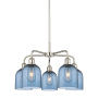 Innovations Lighting Bella 5 Light 24" Wide Chandelier Polished Nickel / Princess Blue