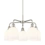 Innovations Lighting Bella 5 Light 24" Wide Chandelier Polished Nickel / Gloss White