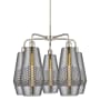 Innovations Lighting Windham 5 Light 25" Wide Chandelier Polished Nickel / Smoked