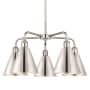Innovations Lighting Ballston Cone 5 Light 26" Wide Chandelier Polished Nickel