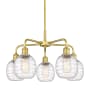 Innovations Lighting Belfast 5 Light 24" Wide Chandelier Satin Gold / Deco Swirl
