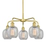 Innovations Lighting Belfast 5 Light 24" Wide Chandelier Satin Gold / Clear Crackle