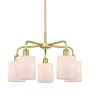 Innovations Lighting Cobbleskill 5 Light 23" Wide Chandelier Satin Gold / Matte White