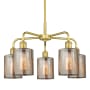 Innovations Lighting Cobbleskill 5 Light 23" Wide Chandelier Satin Gold / Mercury
