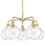 Innovations Lighting Athens Water Glass 5 Light 26" Wide Chandelier Satin Gold / Clear Water Glass