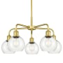 Innovations Lighting Athens 5 Light 24" Wide Chandelier Satin Gold / Clear