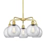 Innovations Lighting Athens 5 Light 26" Wide Chandelier Satin Gold / Clear