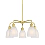 Innovations Lighting Brookfield 5 Light 24" Wide Chandelier Satin Gold / White