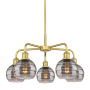 Innovations Lighting Rochester 5 Light 24" Wide Chandelier Satin Gold / Light Smoke