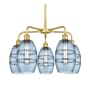 Innovations Lighting Vaz 5 Light 24" Wide Chandelier Satin Gold / Blue