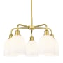 Innovations Lighting Bella 5 Light 24" Wide Chandelier Satin Gold / Gloss White