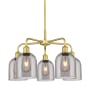 Innovations Lighting Bella 5 Light 24" Wide Chandelier Satin Gold / Light Smoke