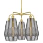 Innovations Lighting Windham 5 Light 25" Wide Chandelier Satin Gold / Smoked