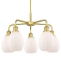 Innovations Lighting Eaton 5 Light 24" Wide Chandelier Satin Gold / Matte White