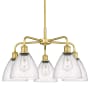 Innovations Lighting Bristol Glass 5 Light 26" Wide Chandelier Satin Gold / Seedy
