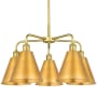 Innovations Lighting Ballston Cone 5 Light 26" Wide Chandelier Satin Gold