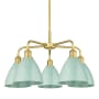 Innovations Lighting Ballston Dome 5 Light 26" Wide Chandelier Satin Gold / Seafoam